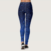 Damesbroek met Blauwe Glittereffect Leggings (Achterkant)