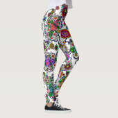 Damesbroek met suikerschedelpatroon leggings (Rechts)