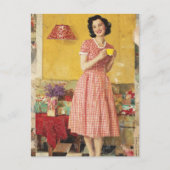 Damescollage uit de jaren 50 briefkaart (Voorkant)
