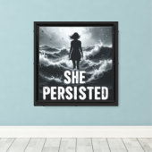 damesdag cadeau canvas afdruk (Insitu (Houten vloer))