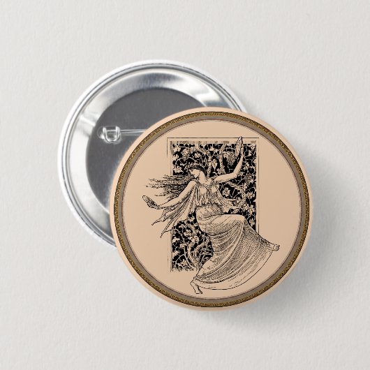 damesdanserende Button (Voorkant /achterkant)