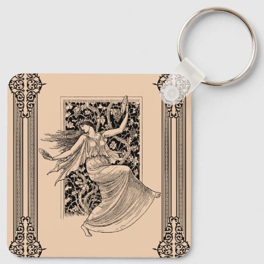  damesdanserende Sleutelhanger (Achterkant)