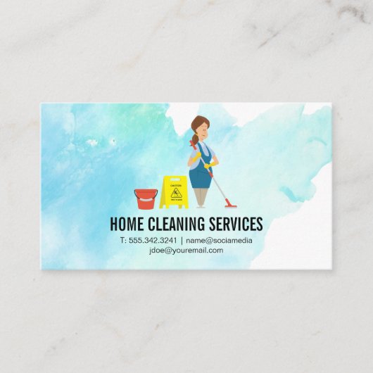 damesdweilen | Schoonmaakdiensten Visitekaartje (Voorkant)