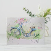 Damesfiets in het veld kaart (Staand voorkant)