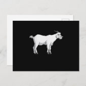 Damesgeit met medisch mondmasker Funny Goat Briefkaart (Voorkant / Achterkant)