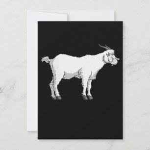 Damesgeit met medisch mondmasker Funny Goat Kaart