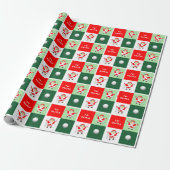 Damesgolf kerstcadeau cadeaupapier (Uitgerold)