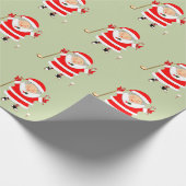 Damesgolf Kerstcadeau Cadeaupapier (Hoek)