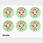 Damesgolf Kerstklassieker Ronde Sticker (Vel)