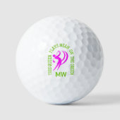 Damesgolf KONINGIN SPEELT MEAN OP DE GREEN Golfballen (Voorkant)