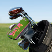 Damesgolf MAMA QUEEN OF THE GREEN Aangepaste PUTTE Golfheadcover (Insitu)