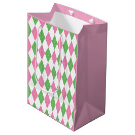 Damesgolfcompetitie-cadeautas – Roze en groene arg Medium Cadeauzakje