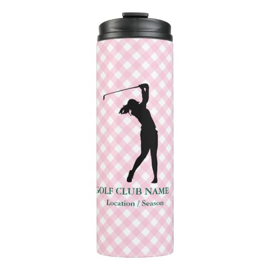 Damesgolfcompetitie-fles Thermosbeker (Voorkant)