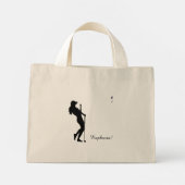 Damesgolfer persoonlijk  mini tote bag (Achterkant)