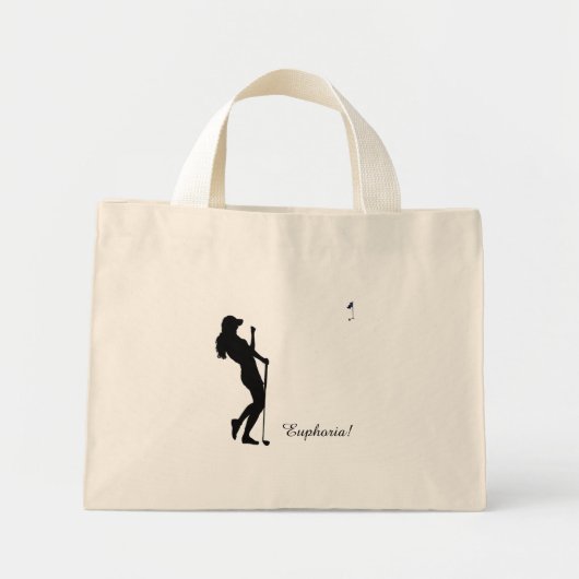 Damesgolfer persoonlijk  mini tote bag (Voorkant)