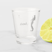 Damesgolfer persoonlijk  shot glas (Achterkant)