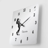 Damesgolfer persoonlijk vierkante klok (Hoek)