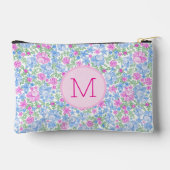Damesgolfer Roze Blauw Preppy Aangepaste Initiaal  Etui (Achterkant)