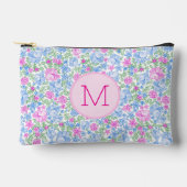 Damesgolfer Roze Blauw Preppy Aangepaste Initiaal  Etui (Voorkant)