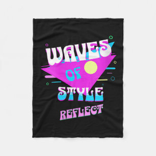 Damesgolven van stijl weerspiegelen retro esthetis fleece deken