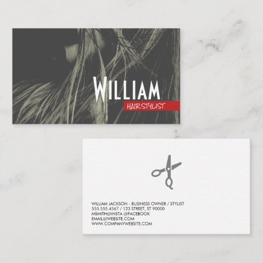 dameshaar | Haarstylist Visitekaartje (Voorkant / Achterkant)