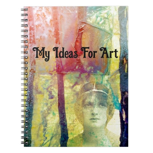  damesinktvlekken op gemengde media notitieboek (Voorkant)