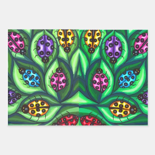 damesinsecten Butterflies insect Blad Muziek bloem Inpakpapier Vel (Voorkant 3)