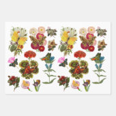 damesinsecten Butterflies insect Blad Muziek bloem Inpakpapier Vel (Voorkant 2)