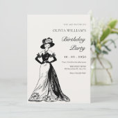 damesjurk elegant kaart (Staand voorkant)