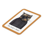 DAMESKAMERJUFFER KAT 3x4 Flexibele magneet + Tekst (Linkerzijde)