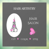 Dameskapsalon Zakelijk Merk Scharen Raamsticker (Vel 3)