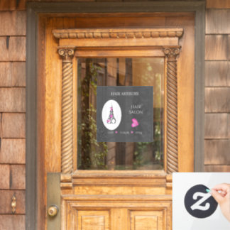Dameskapsalon Zakelijk Merk Scharen Raamsticker
