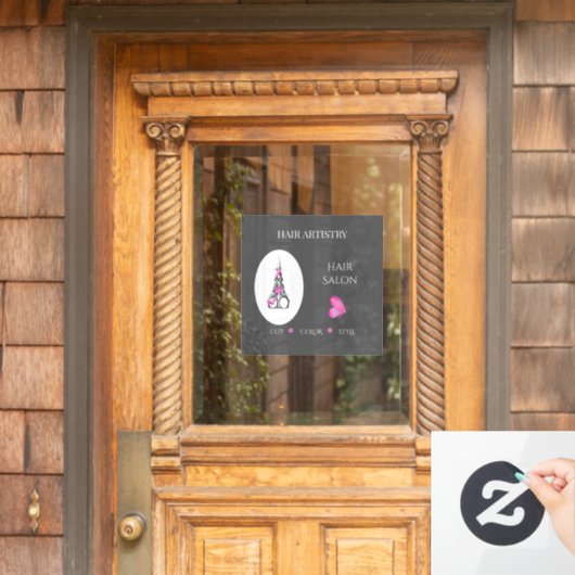 Dameskapsalon Zakelijk Merk Scharen Raamsticker (Huis Deur)