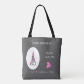 Dameskapsalon Zakelijke Branding Schaar Tote Bag (Achterkant)