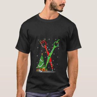 Dameskapsel Schaar Kerstboom Lichtjes Haar S T-shirt