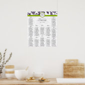  dameskast voor Paars en groene zitplaatsen Poster (Keuken)