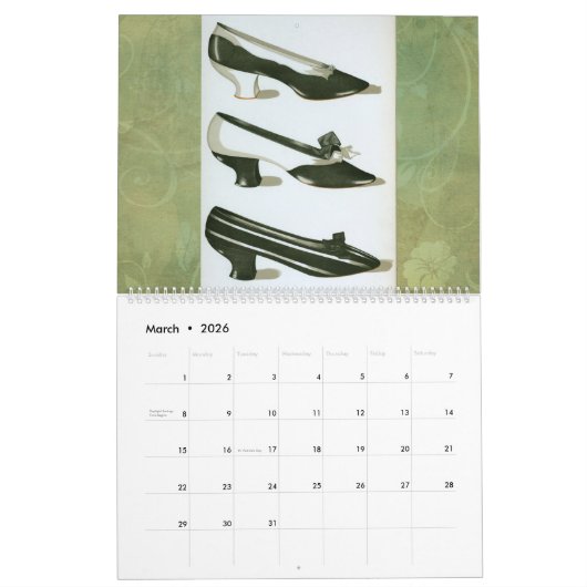  dameskastjes - 19e eeuw - kalender (Mar 2026)