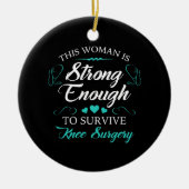 Damesknieoperatie Keramisch Ornament (Voorkant)