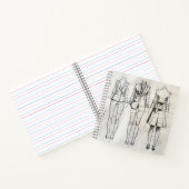 dameskostuumschets notitieboek (Binnen)