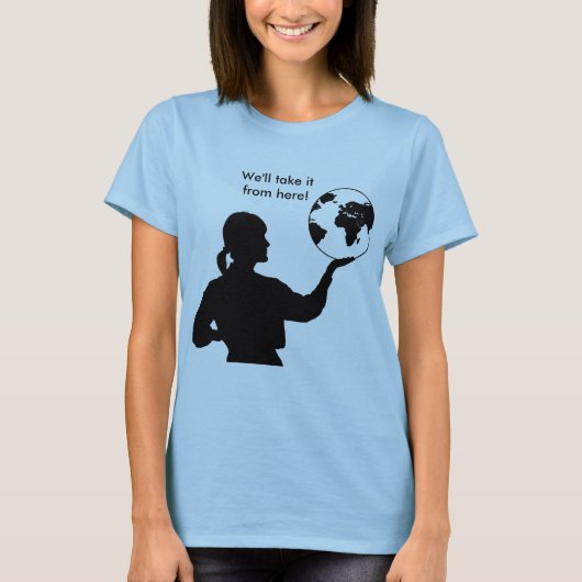 Dameskringloop bovenaan t-shirt (Voorkant)