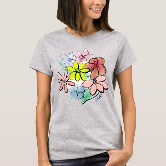 dameskut,  Floral Bouquet T-shirt (Voorkant)