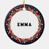 Dameslacrosse Keramisch Ornament (Achterkant)