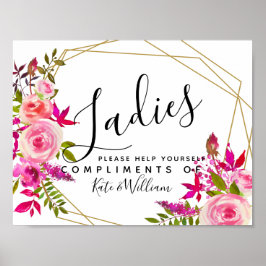 dameslantaarnbord - toiletmandje Kristal Poster