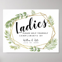 dameslantaarnbord - toiletmandje Kristal Poster