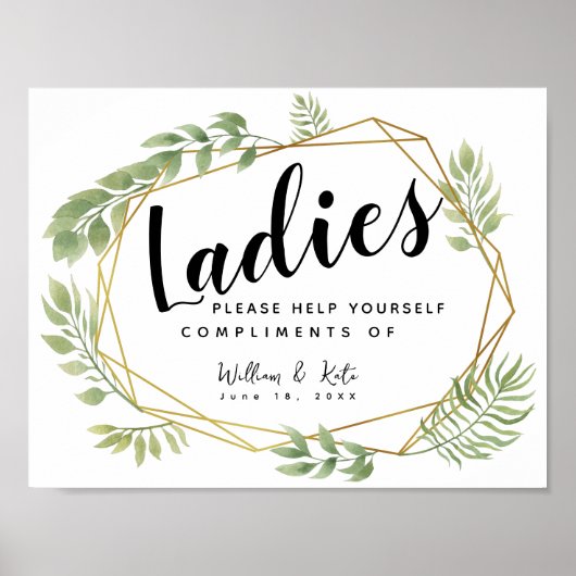 dameslantaarnbord - toiletmandje Kristal Poster (Voorkant)