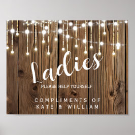 dameslantaarnbord - wasbakkerij voor toiletartikel poster