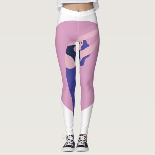 Dameslegging voor atleten roze kleur leggings (Voorkant)