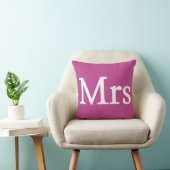 Damesletter Monogram - Mr en Mrs kussen (Stoel)