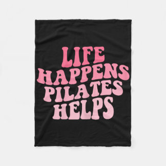 Damesleven Gebeurt Pilates Helpt Grappige Workout  Fleece Deken