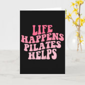 Damesleven Gebeurt Pilates Helpt Grappige Workout Kaart (Gele Bloem)